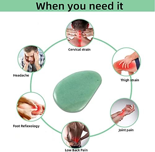 Gua Sha Facials Tools for Eyes Massage Tools Board Natural Jade Stone for SPA Acupuncture Therapy Trigger Point Treatment - Image 4