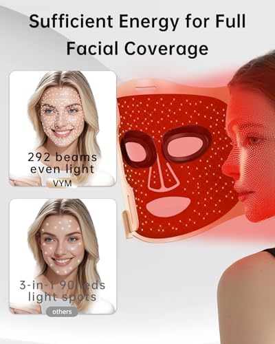 Infrared Red Light Therapy Mask for Face, Cordless Skincare Device - Image 4