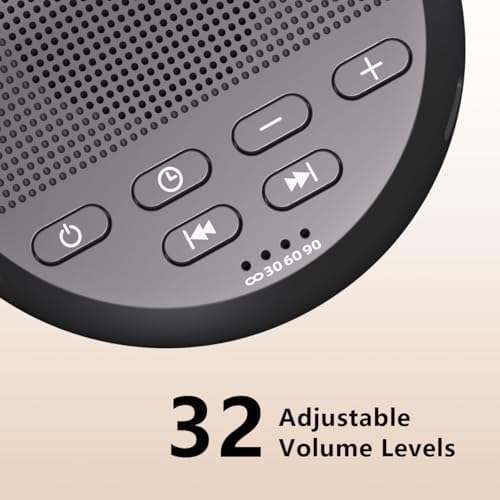 Portable Sound Machine White Noise Machine Nonstop 30 Soothing Sounds for Baby Kids Adults Pink Noise Sleep Machine 36-Level Vol Auto-Off Timer Memory Function for Home Travel Office - Image 5