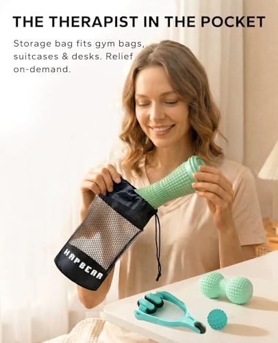 HAPBEAR Massage Ball Set 4 PC, Plantar Fasciitis Relief, with Storage Bag - Image 5