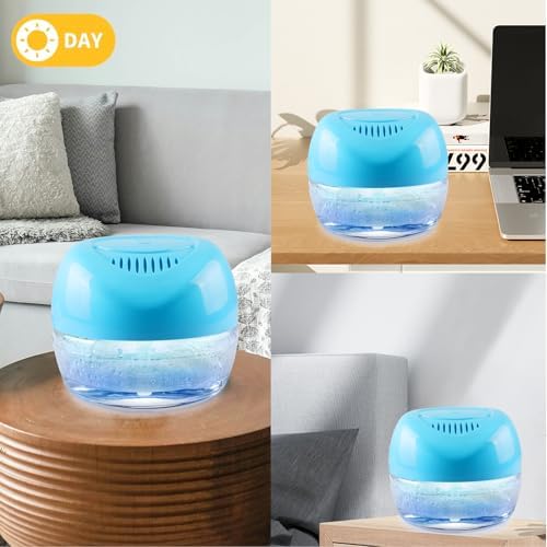 Water-Based Purifier Air Washer, Air Revitalizer & Freshener, Air Fresher with 7 LED Color Changing Light for Rooms (Blue) - Image 6