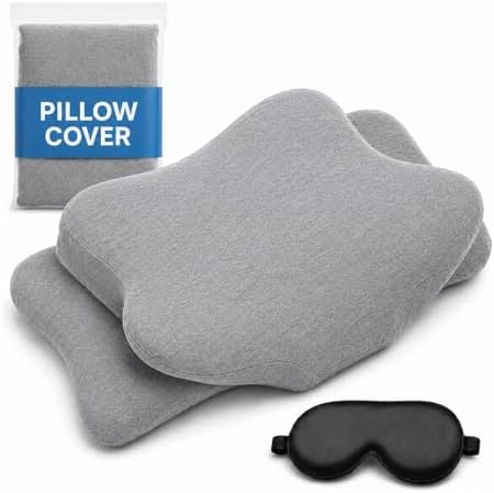 Eucoz Cotton Pillowcase for Cervical Pillow, Healthy Breathable & Soft Pillow Cover for Memory Foam Ergonomic Neck Support Pillow by Eucoz