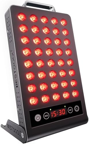 BestQool Red Light Therapy Panel, 660nm 850nm Red and NIR for Face, 50W by Bestqool