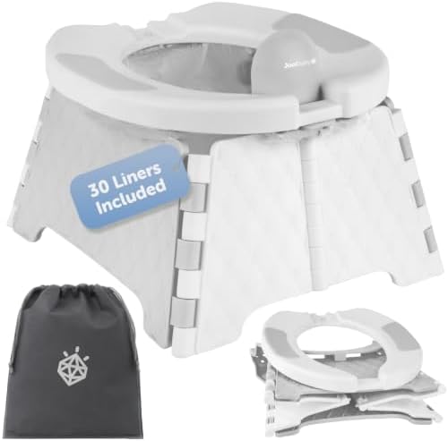 Jool Baby Portable Potty Training Chair with Travel Bag and 30 Liners, Foldable, Indoor/Outdoor Use, Camping (Gray) by JoolBaby