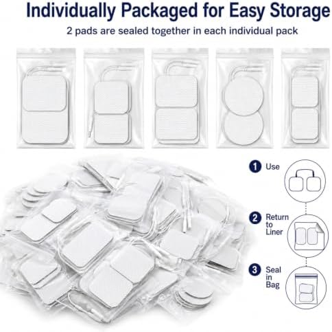TENS Unit Electrode Pads, 30 Pcs Multi-Size Reusable Muscle Stimulator Pads - Image 5