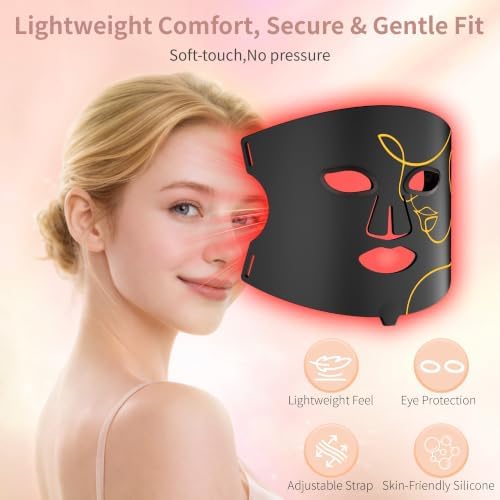 Red Light Therapy Face for Mask, 850nm NIR, Red & Blue for Home Skincare - Image 5