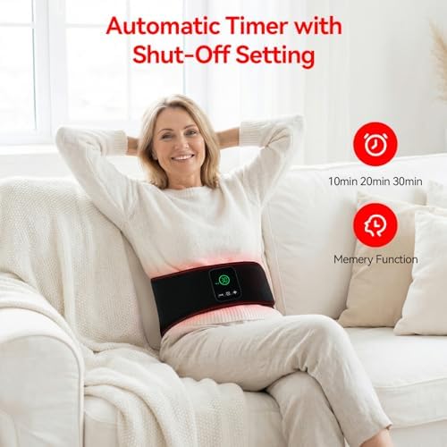 Red Light Therapy Belt for Body Back/Abdomen, Cordless Infrared Waist Wrap - Image 6