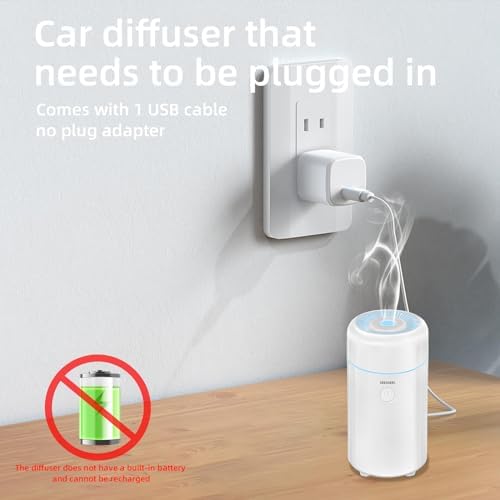 SEEDSEEL 100ML Car Diffuser Humidifier, Cool Mist Air Essential Oil Diffuser with 7-LED Color Changing, Suitable for Car - Image 2