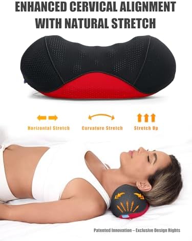 Bespilow Cervical Neck Pillow for Pain Relief, Dual-Layer Memory Foam Orthopedic Contour Pillow for Office,Travel, Ergonomic Neck Support for Back Sleepers,Cooling Breathable Case (US Design Patented) - Image 3