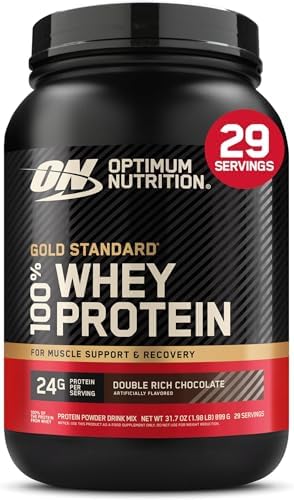 Optimum Nutrition Gold Standard 100% Whey Protein Powder, Double Rich Chocolate 1.98 Pound (Packaging May Vary) (Pack of 6) by OPTIMUMNUTRITION