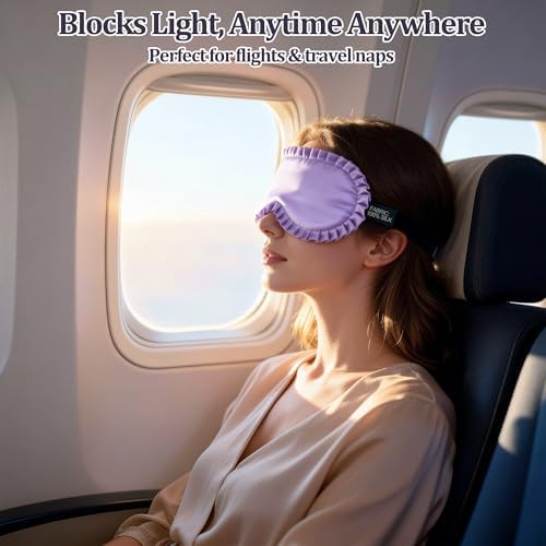 Silk Sleep Mask for Women, 100% Mulberry Silk Eye Mask for Sleeping - Image 6