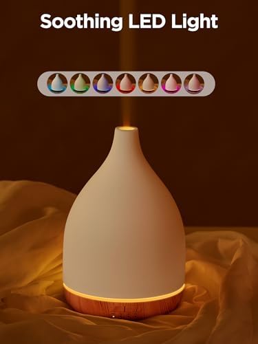 InnoGear 300ml Ceramic Essential Oil Diffuser, Diffusers for Home, Yellow - Image 5