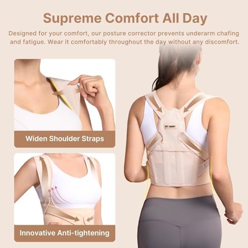 Fit Geno Posture Corrector for Women Lite, Upper Back Brace for Slouching - Image 5