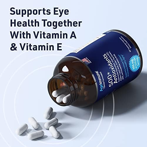 SOD Antioxidants Complex Healthy Aging Supplement - 400mg of Superoxide Dismutase - Alpha Lipoic Acid - L-Arginine -Lysine - AKG - Vitamin A - Vitamin E for Immune Support-60 Capsules - Image 6