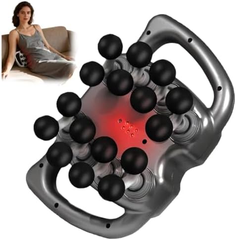 16-Drive 8-Head Massage Gun Set, Deep Tissue Percussion Massager with 16 Massages Heads, Red Light Therapy, Quiet Muscle Massage Gun for Back, Shoulders, Legs, Foot, Body Muscle Pain Relief (16-Head) by Unknown