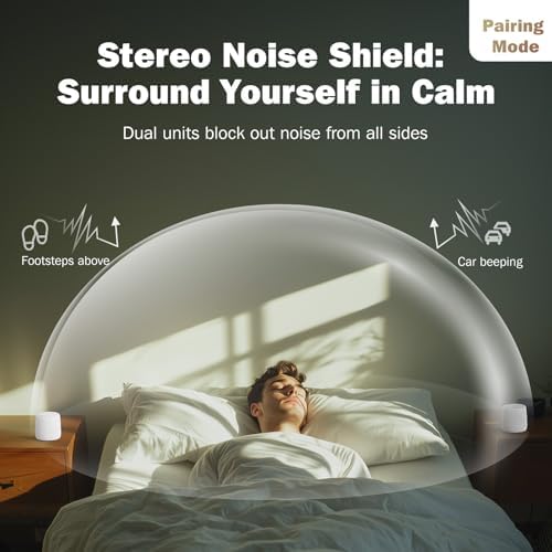2-Pack Sync Stereo, Paussion Portable Mini Noise White Sleep Sound Machine for Adults Kids Baby 25 Soothing Songs, Auto Timer, Perfect for Travel, Home, Office Privacy - Image 3