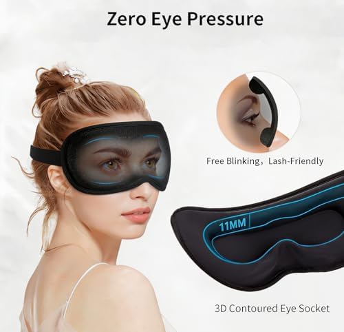 Sleep Mask for Side Sleeper Women Men,Blackout Eye Masks for Sleep - Image 4