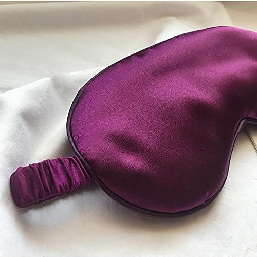 Purple Sleep Eye Mask, Blackout Silk Satin Travel Blindfold Set Women - Image 6