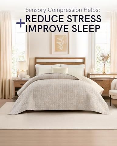 YnM 12lbs Weighted Blanket for Adults, Linen Heavy Bed Throw Blanket with Cooling Glass Beads for All Season Use, Ideal for ~110lbs (60x80 Inches, Queen, Palm Tree) - Image 2