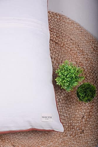 Trade Star Lumbar Pillow Covers 100% Cotton Cushion Cover Indian Decorative Cushion Cover Luxurious Throw Pillow Cover for Room Decor Handloomed Mudcloth Cushion Case (Rust Blossom 14X22 INCHES) - Image 5