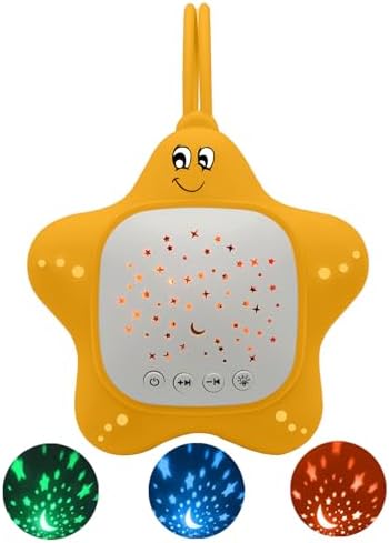 Portable White Noise Sleep Soother Baby Sound Machine with Star Projector by Junificent