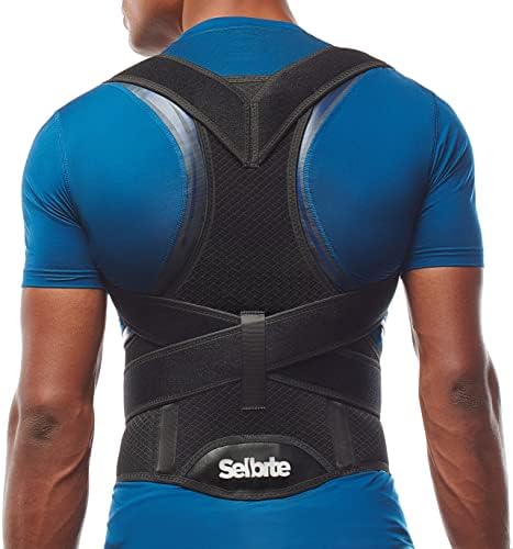 Selbite Posture Corrector for Men and Women - Back Brace for Upper and Lower Body Support - Adjustable Straightener with Pain Relief and Muscle Memory (Small) by Selbite