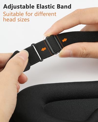 Sleep Mask for Side Sleeper Men Women, 100% Blackout Sleep Mask, Zero Eye Pressure 3D Sleeping Mask, Ergonomic Design and Breathable, Suitable for Travel Yoga, Black - Image 6