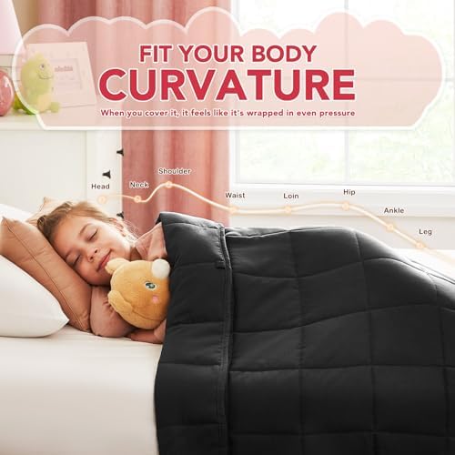 CuteKing Weighted Blanket (7lbs, 40"x 60", Grey) Heavy Blanket for 60-80lbs, Breathable Microfiber Material with Glass Beads All-Season Summer Fall Winter Soft Thick - Image 3