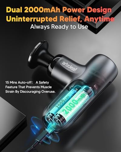 arboleaf Mini Massage Gun with Heat, Percussion for Pain Relief, Portable - Image 5