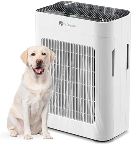 Dr.Prepare Air Purifier for Home Large Room Up to 3,000 ft², with Dual-Sided Washable Pre-Filter, Pet Mode, PM 2.5 Display, Filters Up to 99.97% of Particles, Pollen, Smoke, for Bedroom, Office by DRPREPARE
