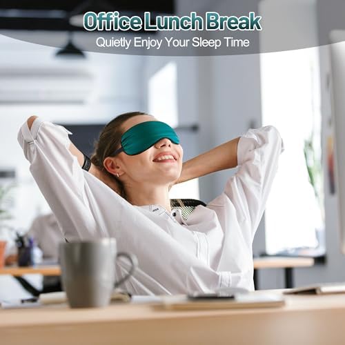 Silk Sleep Mask, Blackout Eye Mask for Sleeping with Adjustable Strap - Image 6