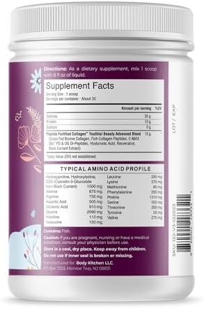 Body Kitchen Youthful Beauty Advanced Collagen Peptides Powder Grass Fed - Image 2