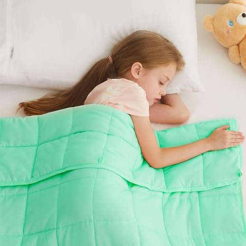 L'AGRATY Weighted Blanket - 40"x60" 10lbs Breathable Weighted Blanket Microfiber Material with Glass Beads by LAGRATY
