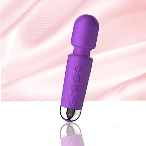 Handheld Small Mini Massager to Relieve Back Neck Shoulder Whole Body Muscle Pain Relief Pressure and Promote Relaxation, 20-Modes & 8-speeds Multi-Settings Available (Purple) by Unknown