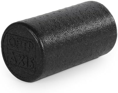 OPTP AXIS Firm Density Foam Roller – Round, Black, 12"L X 6" by OPTP