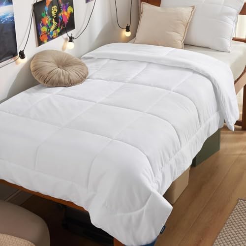 Bedsure Twin XL Comforter Duvet Insert, All Season Bed Comforter, Quilted Down Alternative Duvet, Box Stitched Comforters with Corner Tabs, Machine Washable, 68 x 92 Inches (White) by Unknown