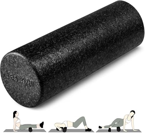 Yes4All High Density Foam Roller for Back, Variety of Sizes & Colors for Yoga, Pilates - Black - 18 Inches by Unknown