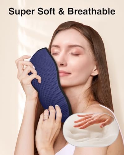 MABAO Sleep Mask for Side Sleeper, Eye Mask for Sleeping Women Men, Blue - Image 5