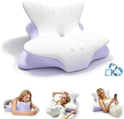 Cervical Neck Pillow for Pain Relief, Ergonomic Reading Pillow for Bed by Unknown