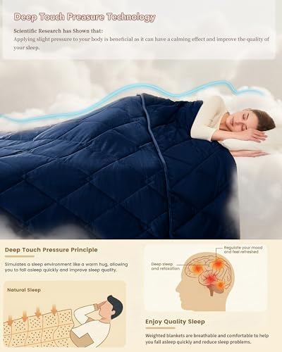 L'AGRATY King Size Weighted Blanket for Adults 45lbs, 88"x104" Cooling - Image 4