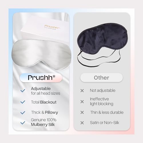 Adjustable Silk Sleep Mask Eye Covers | 100% Pure 6A Mulberry Silk | Blackout & Hypoallergenic | Concealed Strap for Women & Men | for Sleeping & Travel (Ivory White) - Image 6
