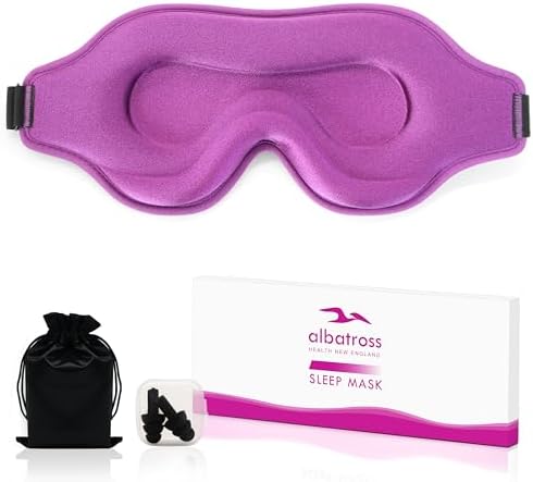 Sleep Mask for Men and Women, Lash Extensions 3D Eye Mask, Purple by AlbatrossHealthNewEngland
