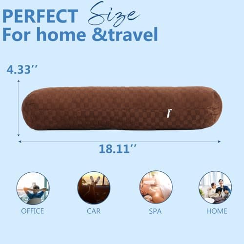 Neck Roll Pillow,Cervical Neck Pillow Bolster Pillow for Sleeping - Image 4