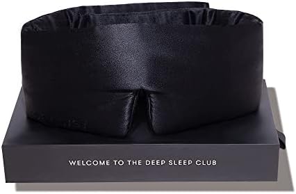 DROWSY Silk Sleep Mask - Face-Hugging, Padded Cocoon for Luxury Sleep in Total Darkness - 100% Pure Mulberry Silk (Black Jade) by Drowsy