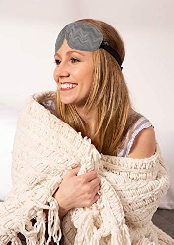 Bucky Ultralight Travel & Sleep Chevron Eye Mask, Gray, One Size - Image 3