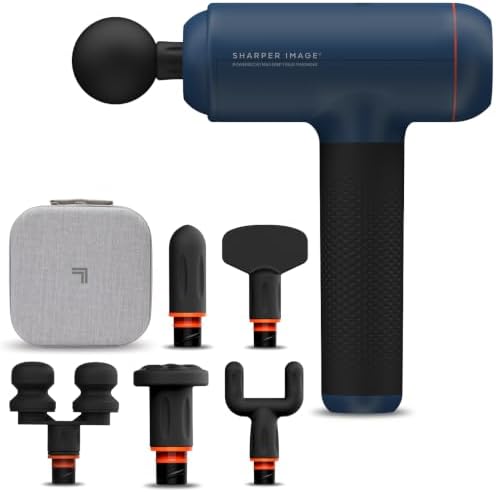 Sharper Image Powerboost Max Deep Tissue Massage Gun 2025 Version - Blue by SHARPERIMAGE