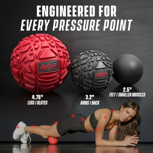 4KOR Massage Balls for Trigger Point Therapy - Myofascial Release Ball - Muscle Relief for Back, Neck, Shoulder, Foot Pain - Fitness Massage Balls for Mobility - Deep Tissue Release Ball - Image 2
