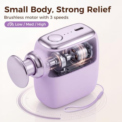 Mini Massage Gun, Pocket Percussion Massager with 3 Speeds - Image 3