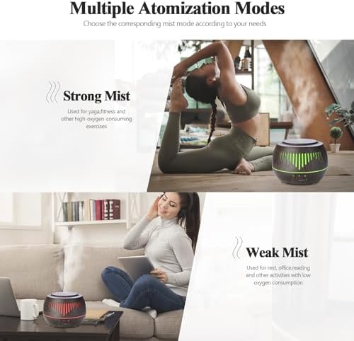 Humidifiers for Bedroom Large Room Home Whole House Baby Kids Plants,Cute Aromatherapy Diffuser 500ml Ultrasonic Cool Mist Humidifier Quiet,Essential Oil Diffusers with LED Night Light Remote - Image 4