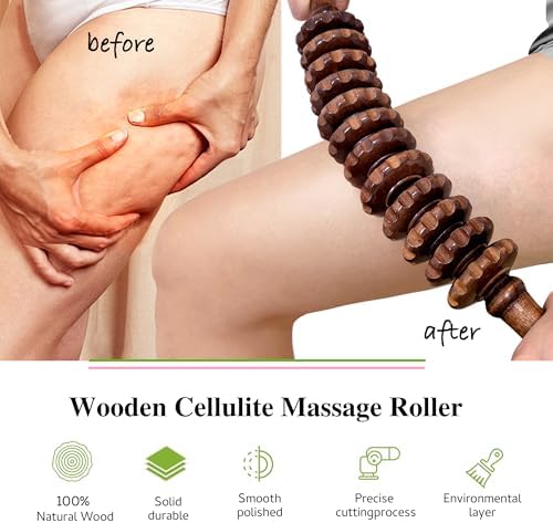 Wood Therapy Massage Roller Stick for Muscle Relief & Cellulite Reduction - Image 5